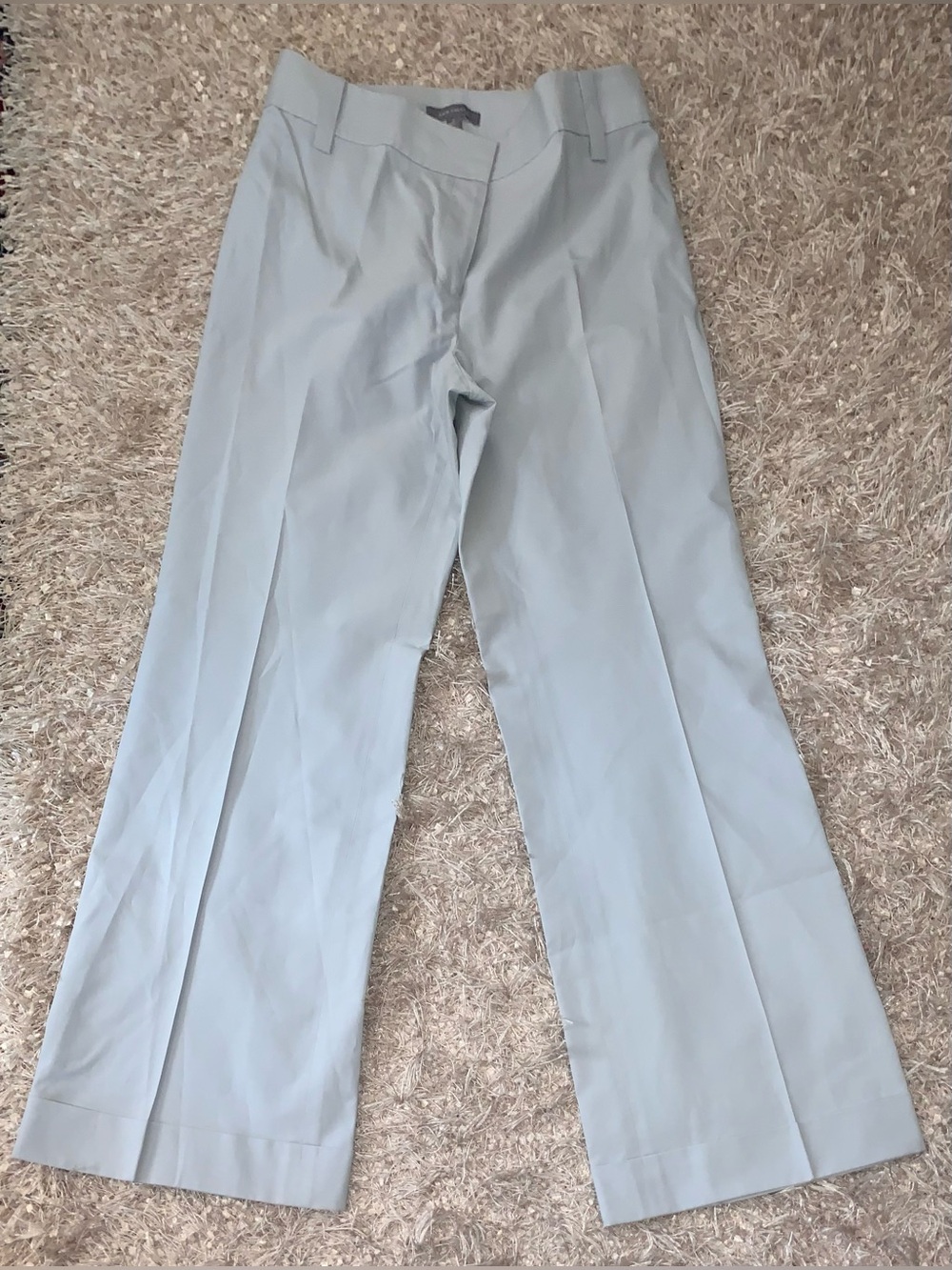 Ann Taylor Light Blue Wide Leg Dress Pants with cuffed hem - size 8